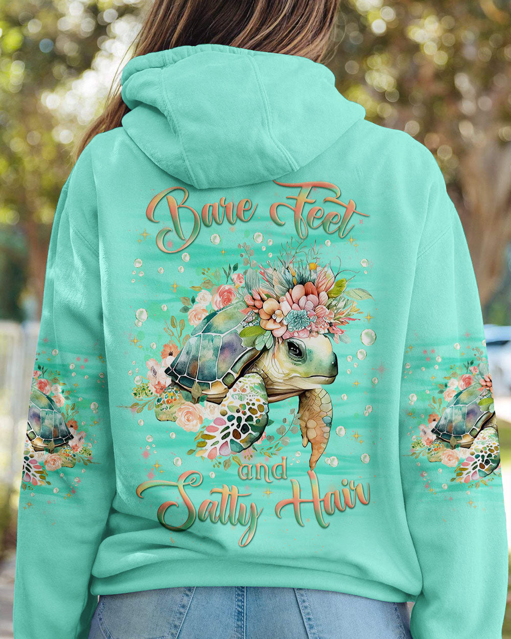 BLISSCORNERS BARE FEET AND SALTY HAIR TURTLE ALL OVER PRINT