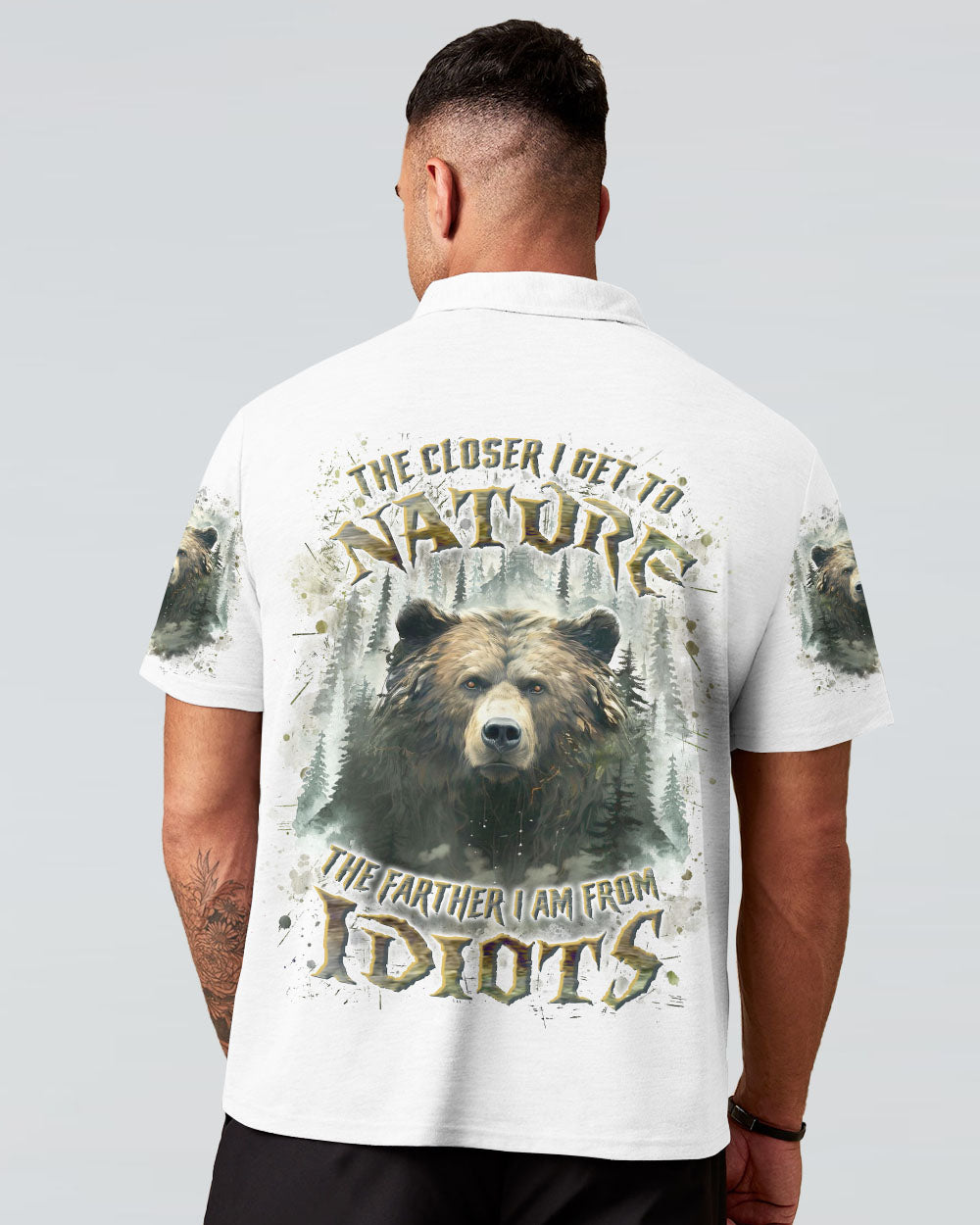 BLISSCORNERS THE CLOSER I GET TO NATURE BEAR ALL OVER PRINT -YHLN0110241