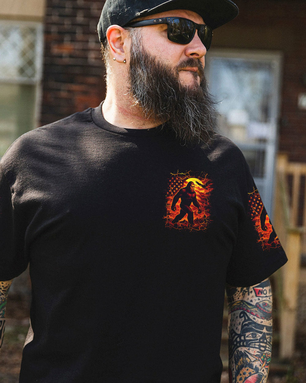 BLISSCORNERS NOT ALL WHO WANDER ARE LOST BIGFOOT ALL OVER PRINT