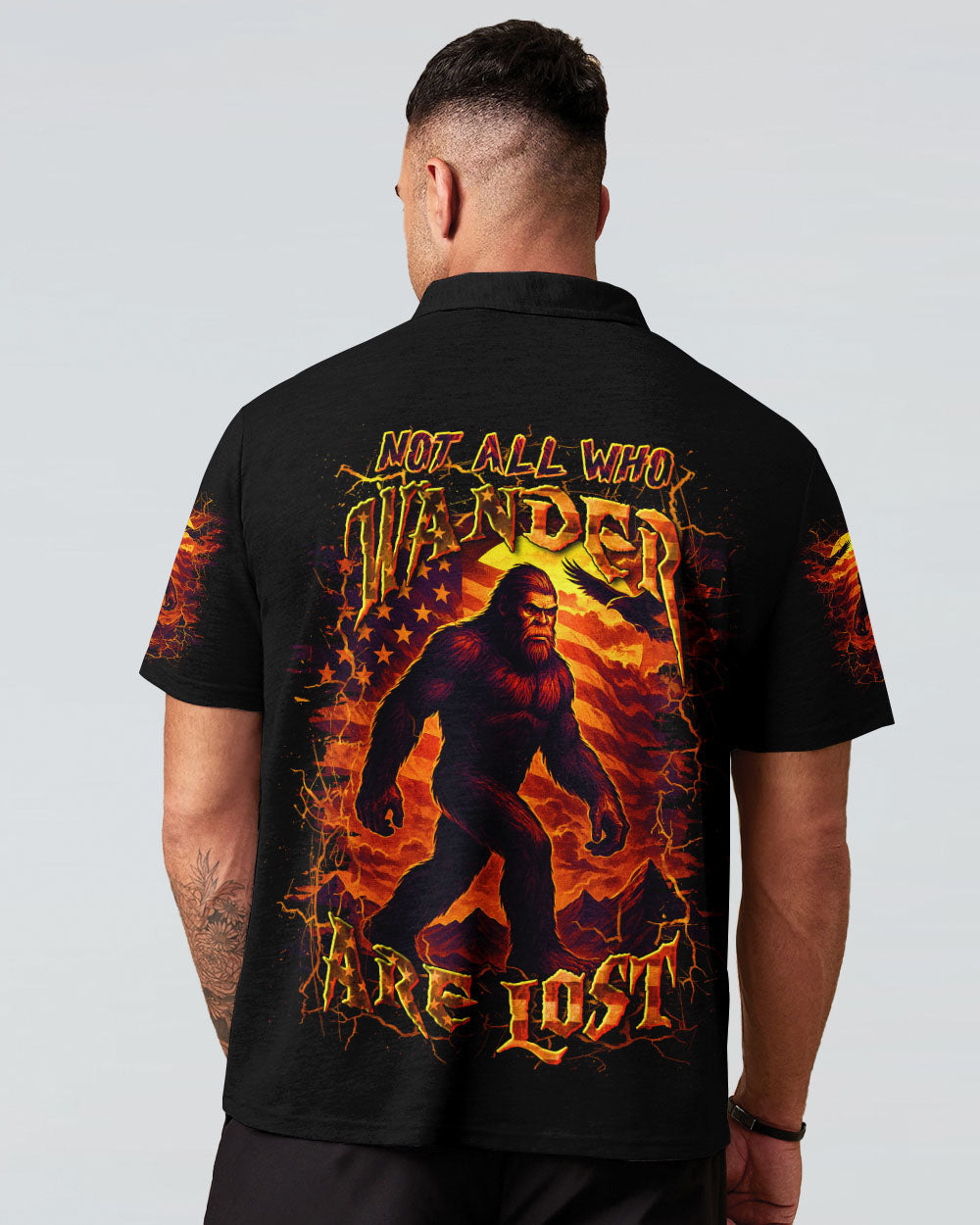 BLISSCORNERS NOT ALL WHO WANDER ARE LOST BIGFOOT ALL OVER PRINT