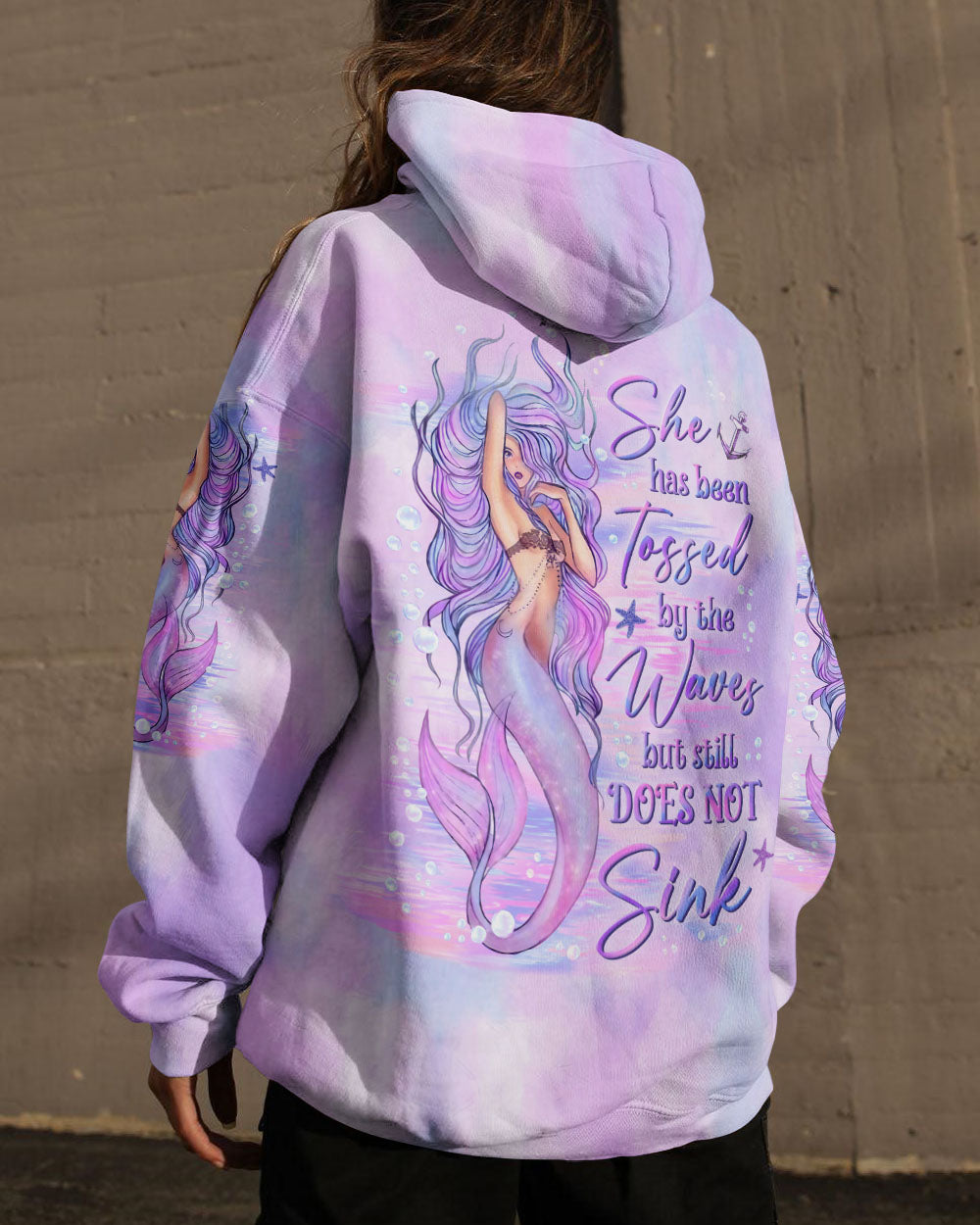 BLISSCORNERS SHE HAS BEEN TOSSED BY THE WAVES MERMAID ALL OVER PRINT