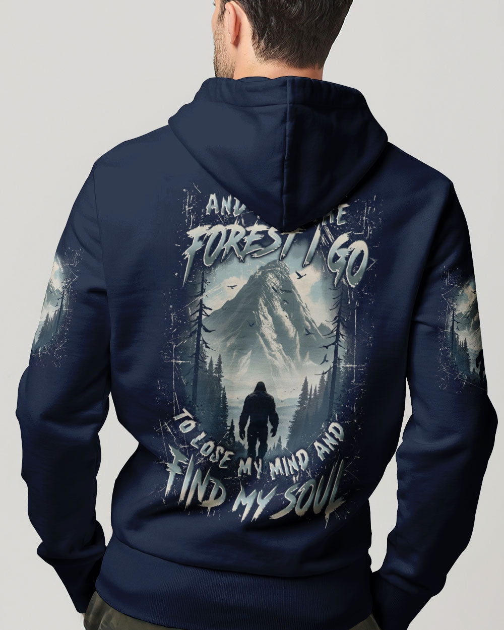 BLISSCORNERS AND INTO THE FOREST I GO BIGFOOT ALL OVER PRINT