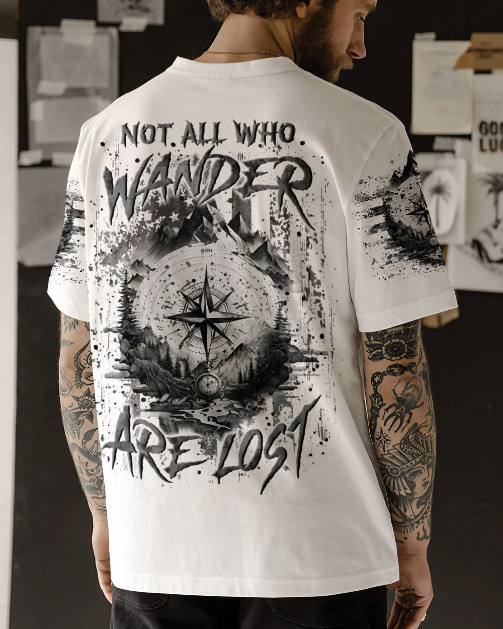 BLISSCORNERS NOT ALL WHO WANDER ARE LOST ALL OVER PRINT