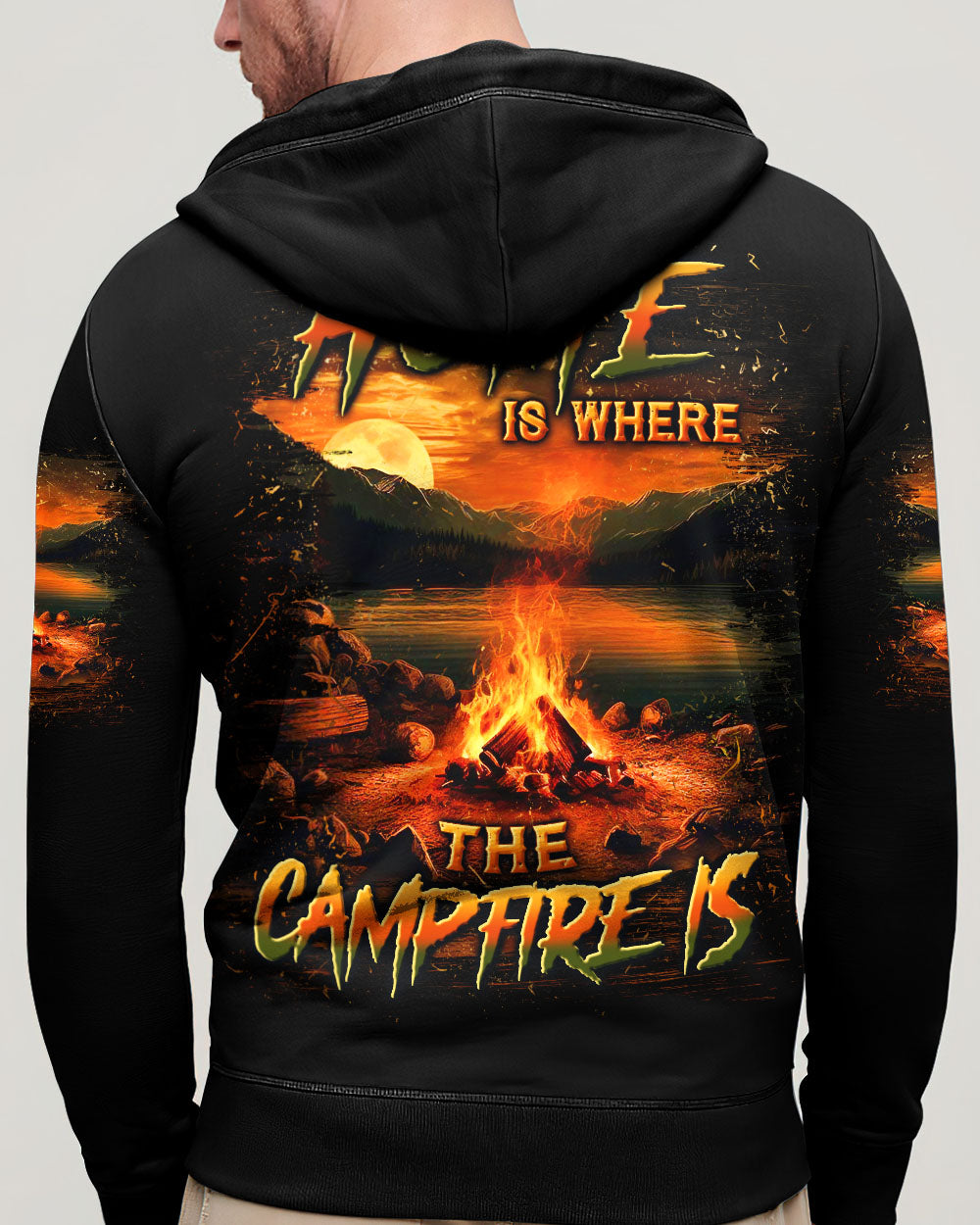 BLISSCORNERS HOME IS WHERE THE CAMPFIRE IS ALL OVER PRINT