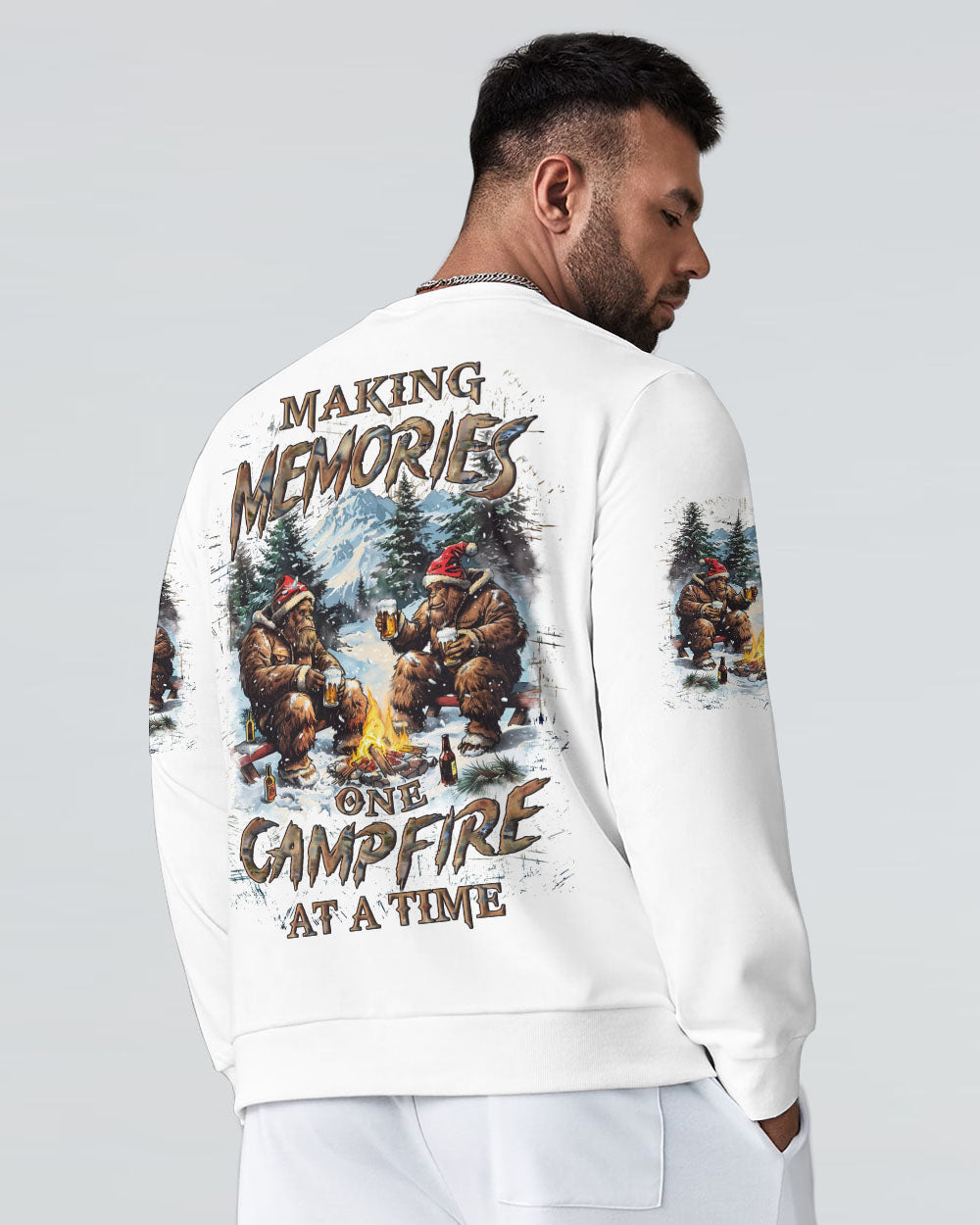 BLISSCORNERS MAKING MEMORIES ONE CAMPFIRE AT A TIME CHRISTMAS ALL OVER PRINT
