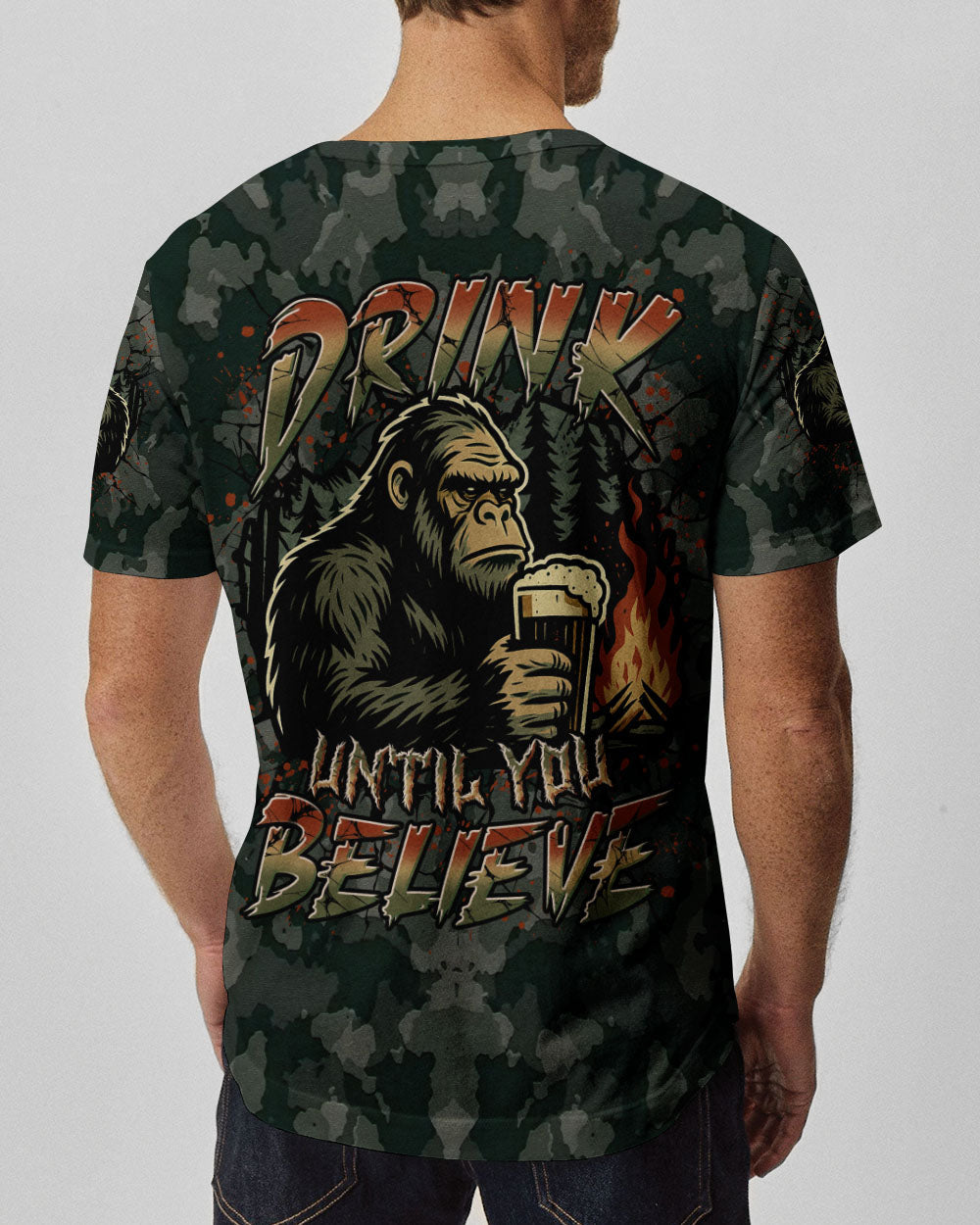 BLISSCORNERS DRINK UNTIL YOU BELIEVE BIGFOOT ALL OVER PRINT