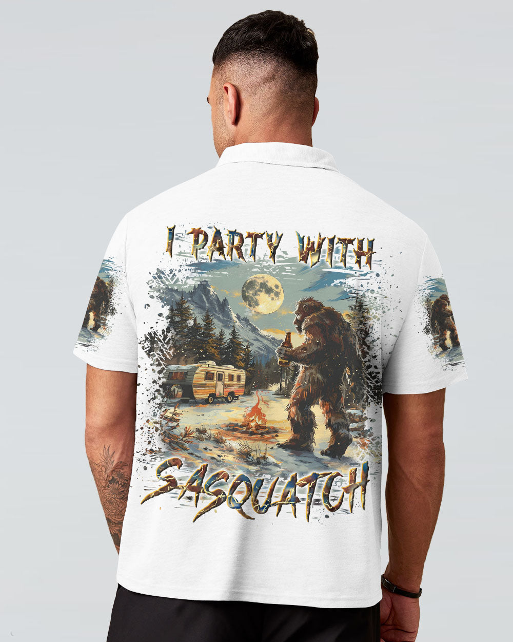 BLISSCORNERS I PARTY WITH SASQUATCH BIGFOOT ALL OVER PRINT