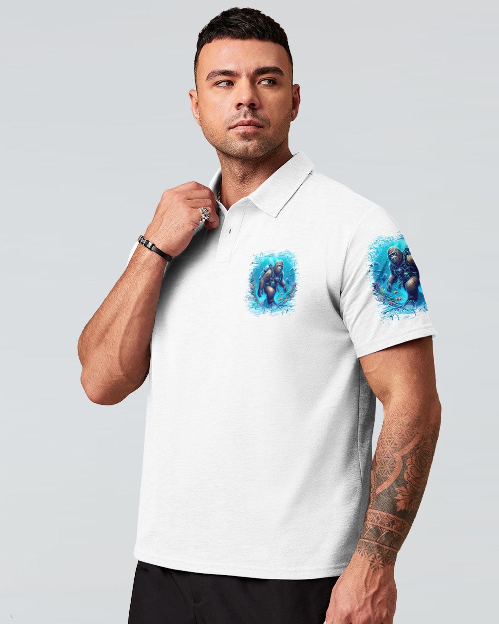 BLISSCORNERS AND INTO THE OCEAN I GO BIGFOOT ALL OVER PRINT
