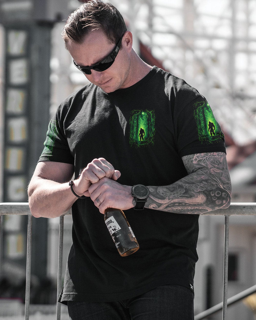 BLISSCORNERS AND INTO THE FOREST I GO BIGFOOT ALL OVER PRINT