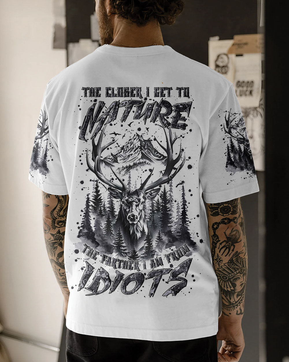 BLISSCORNERS THE CLOSER I GET TO NATURE DEER ALL OVER PRINT