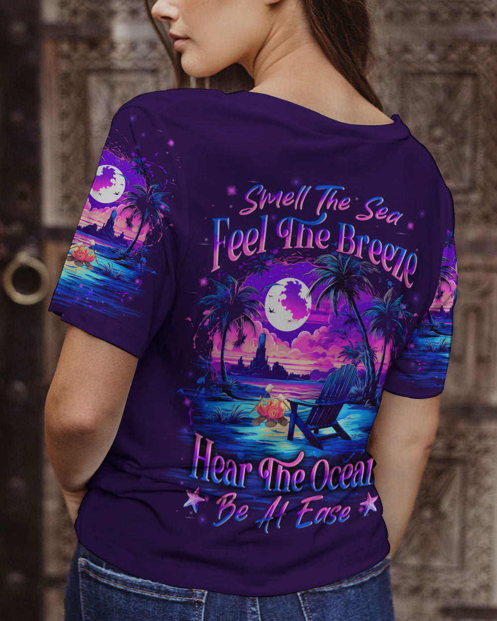 BLISSCORNERS SMELL THE SEA FEEL THE BREEZE ALL OVER PRINT