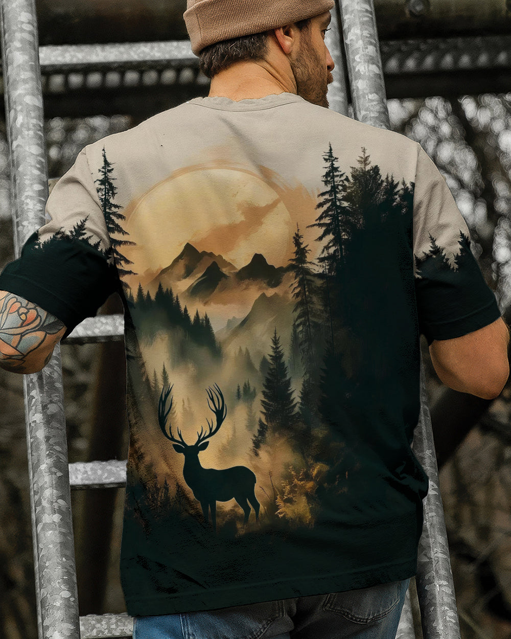 BLISSCORNERS DEER FOREST ALL OVER PRINT
