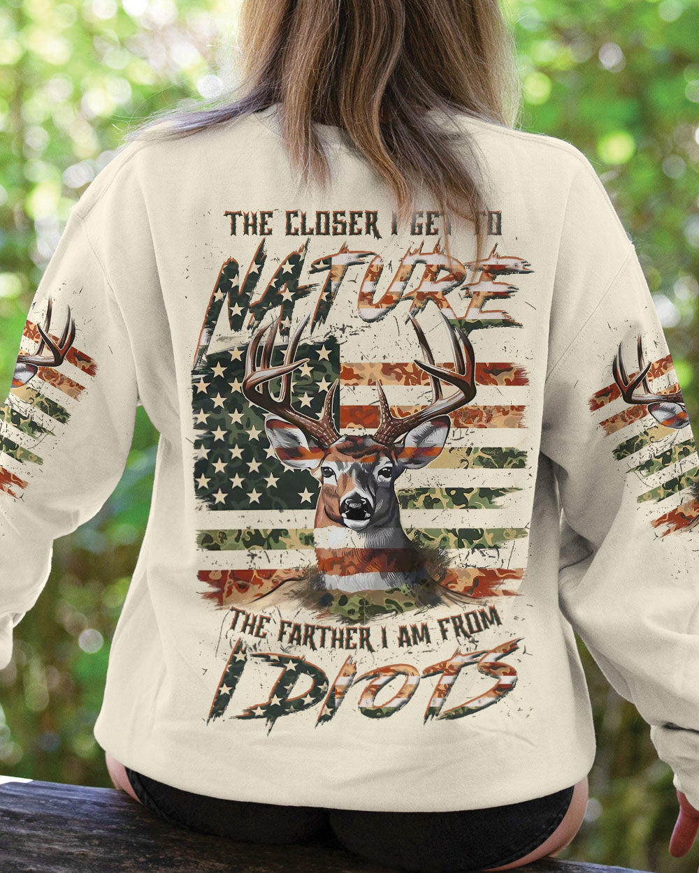 BLISSCORNERS THE CLOSER I GET TO NATURE DEER ALL OVER PRINT