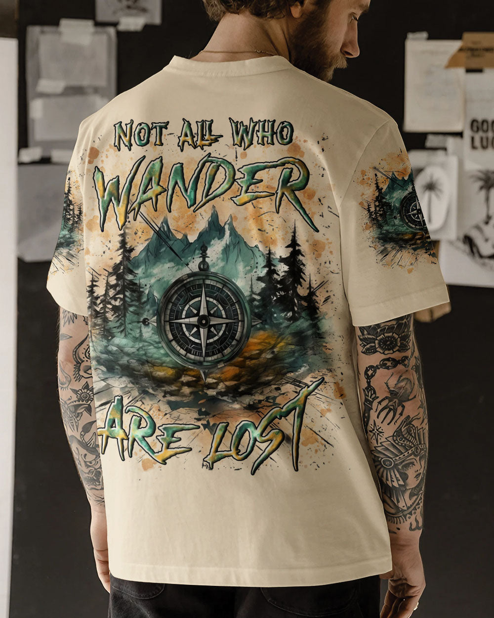 BLISSCORNERS NOT ALL WHO WANDER ARE LOST ALL OVER PRINT