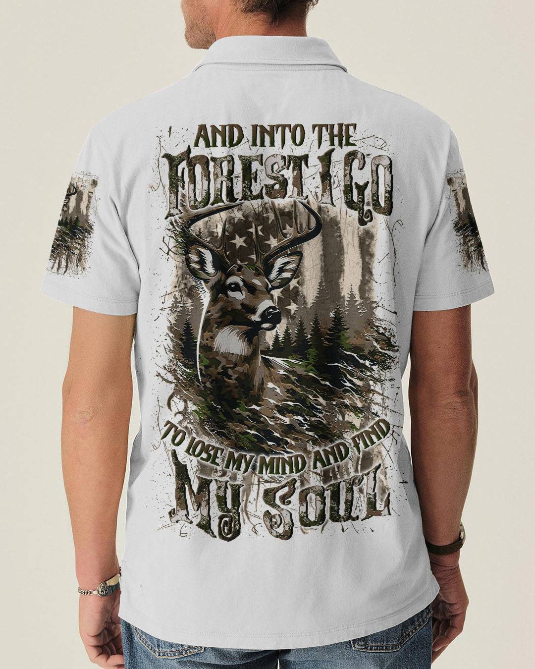 BLISSCORNERS AND INTO THE FOREST I GO DEER ALL OVER PRINT