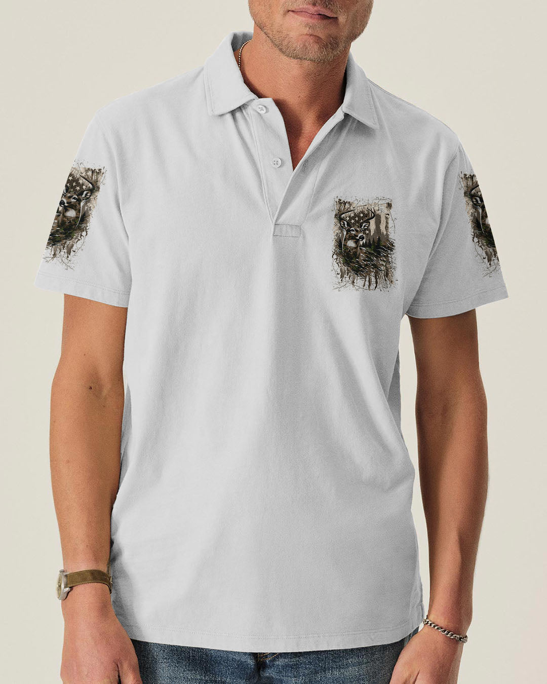 BLISSCORNERS AND INTO THE FOREST I GO DEER ALL OVER PRINT