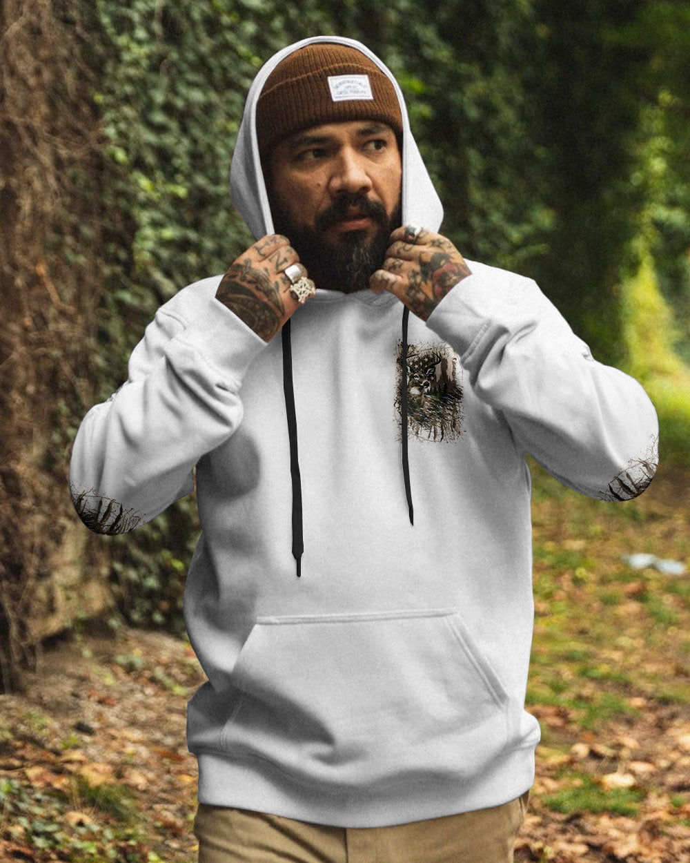 BLISSCORNERS AND INTO THE FOREST I GO DEER ALL OVER PRINT