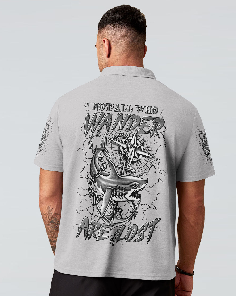 BLISSCORNERS NOT ALL WHO WANDER ARE LOST COMPASS ALL OVER PRINT
