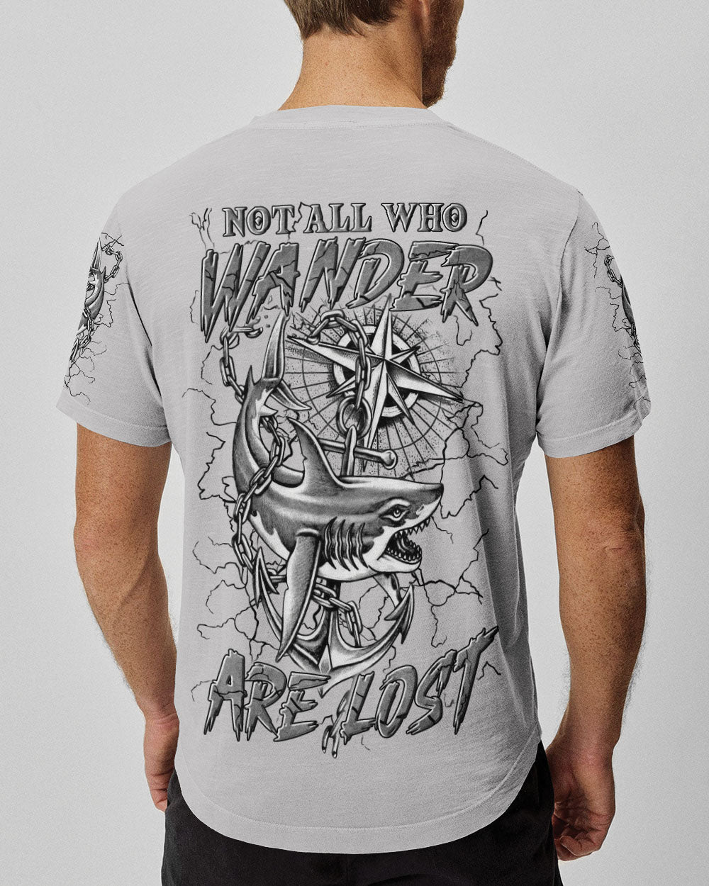BLISSCORNERS NOT ALL WHO WANDER ARE LOST COMPASS ALL OVER PRINT
