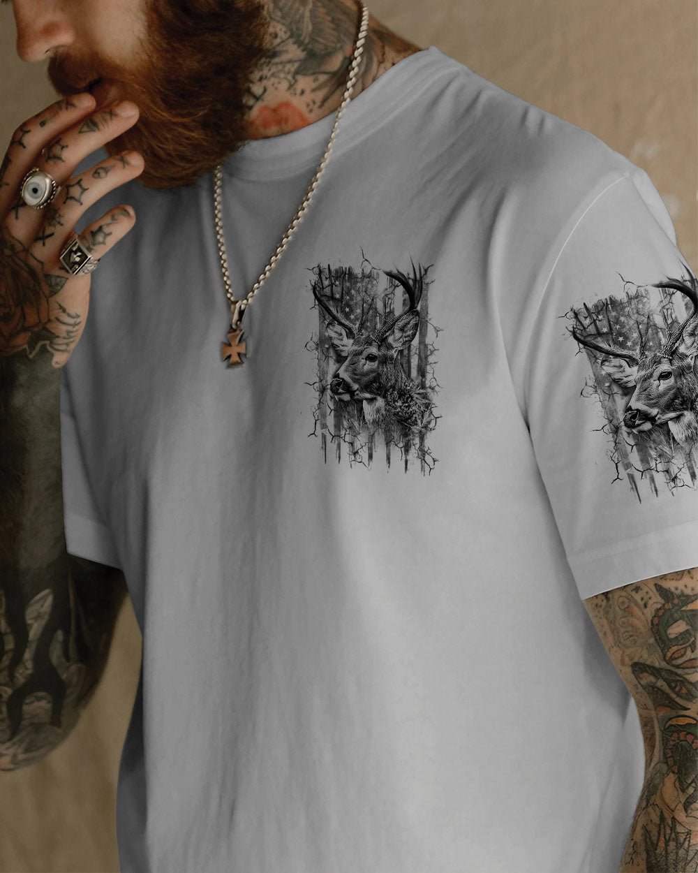 BLISSCORNERS I WASN'T BORN IN THE WOODS DEER HUNTING ALL OVER PRINT