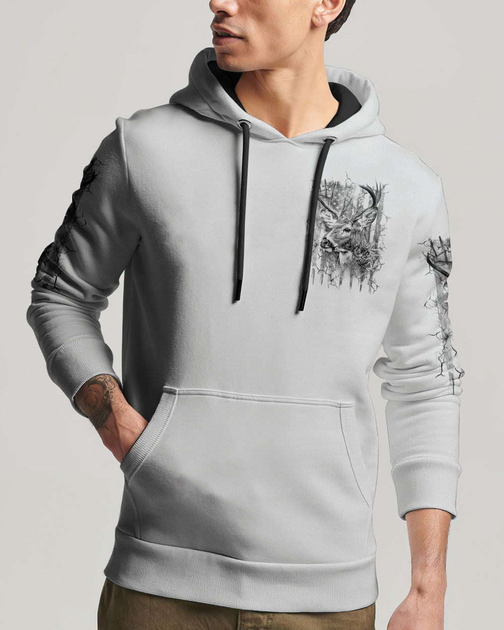 BLISSCORNERS I WASN'T BORN IN THE WOODS DEER HUNTING ALL OVER PRINT