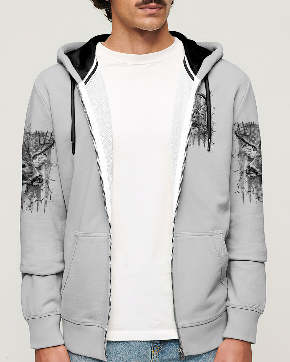 BLISSCORNERS I WASN'T BORN IN THE WOODS DEER HUNTING ALL OVER PRINT