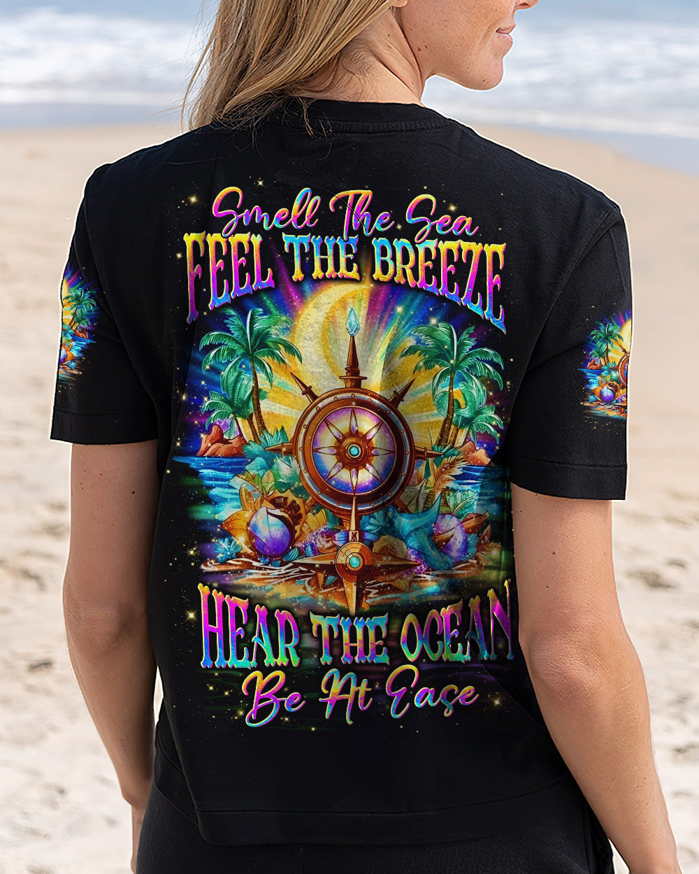 BLISSCORNERS SMELL THE SEA FEEL THE BREEZE ALL OVER PRINT