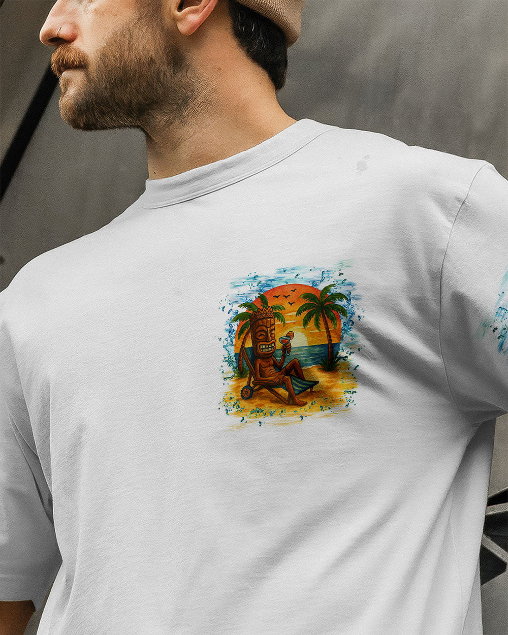 BLISSCORNERS TIKI NIGHTS TROPICAL LIGHTS ENDLESS DELIGHTS ALL OVER PRINT