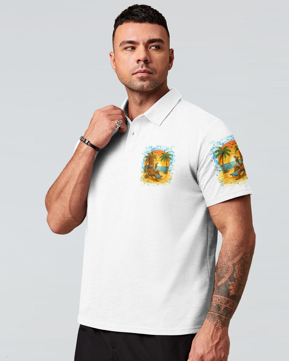 BLISSCORNERS TIKI NIGHTS TROPICAL LIGHTS ENDLESS DELIGHTS ALL OVER PRINT
