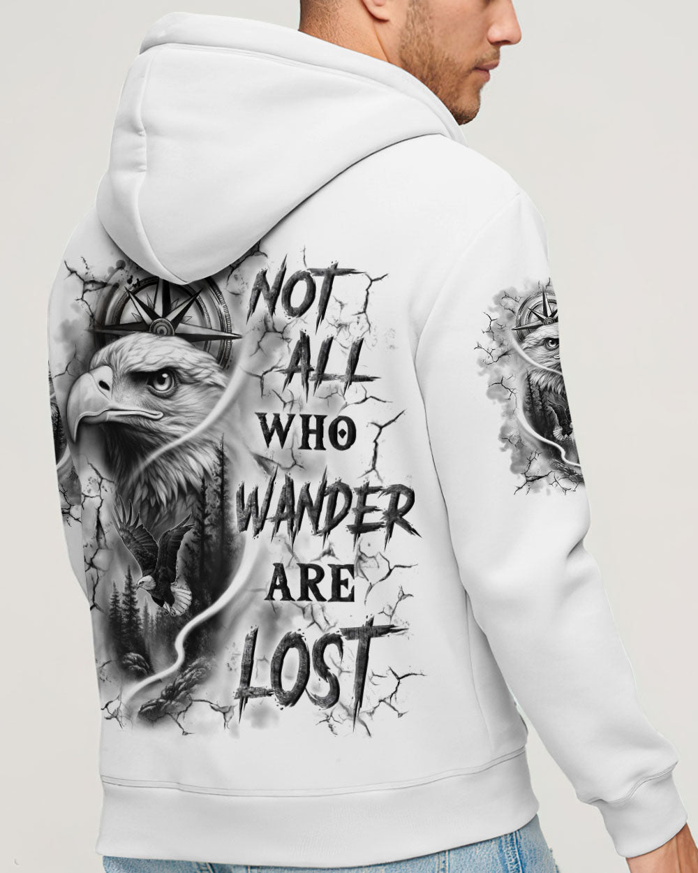 BLISSCORNERS NOT ALL WHO WANDER ARE LOST COMPASS ALL OVER PRINT