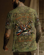 BLISSCORNERS FISHING SOLVES MOST OF MY PROBLEMS HUNTING ALL OVER PRINT