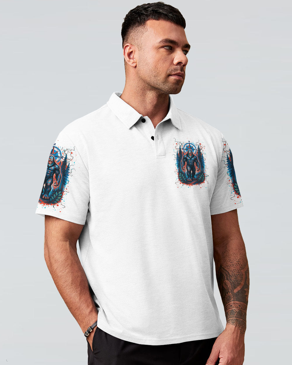 BLISSCORNERS NOT ALL WHO WANDER ARE LOST BIGFOOT ALL OVER PRINT