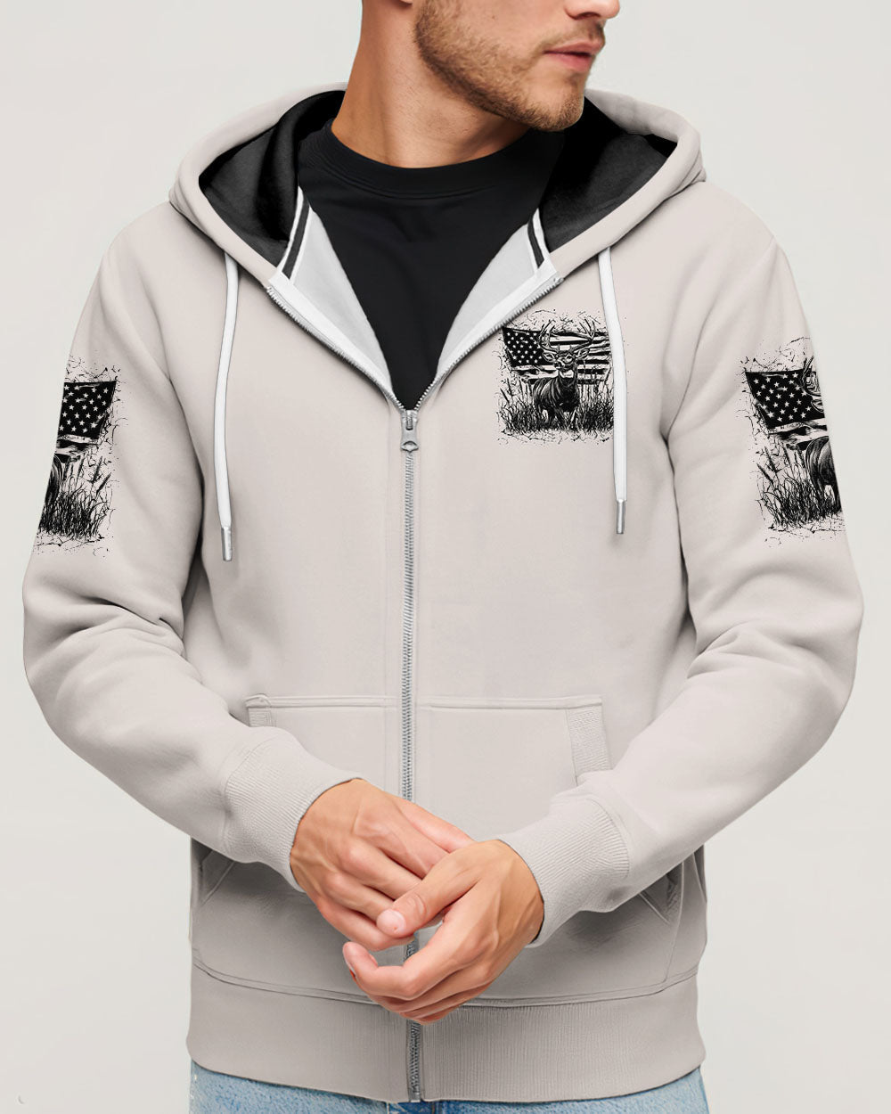 BLISSCORNERS THE CLOSER I GET TO NATURE DEER HUNTING ALL OVER PRINT