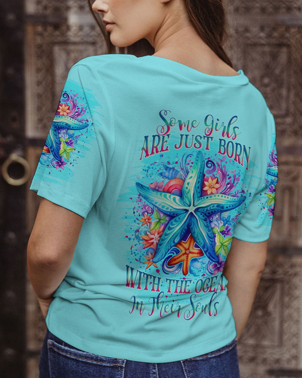 BLISSCORNERS SOME GIRLS ARE JUST BORN STARFISH ALL OVER PRINT