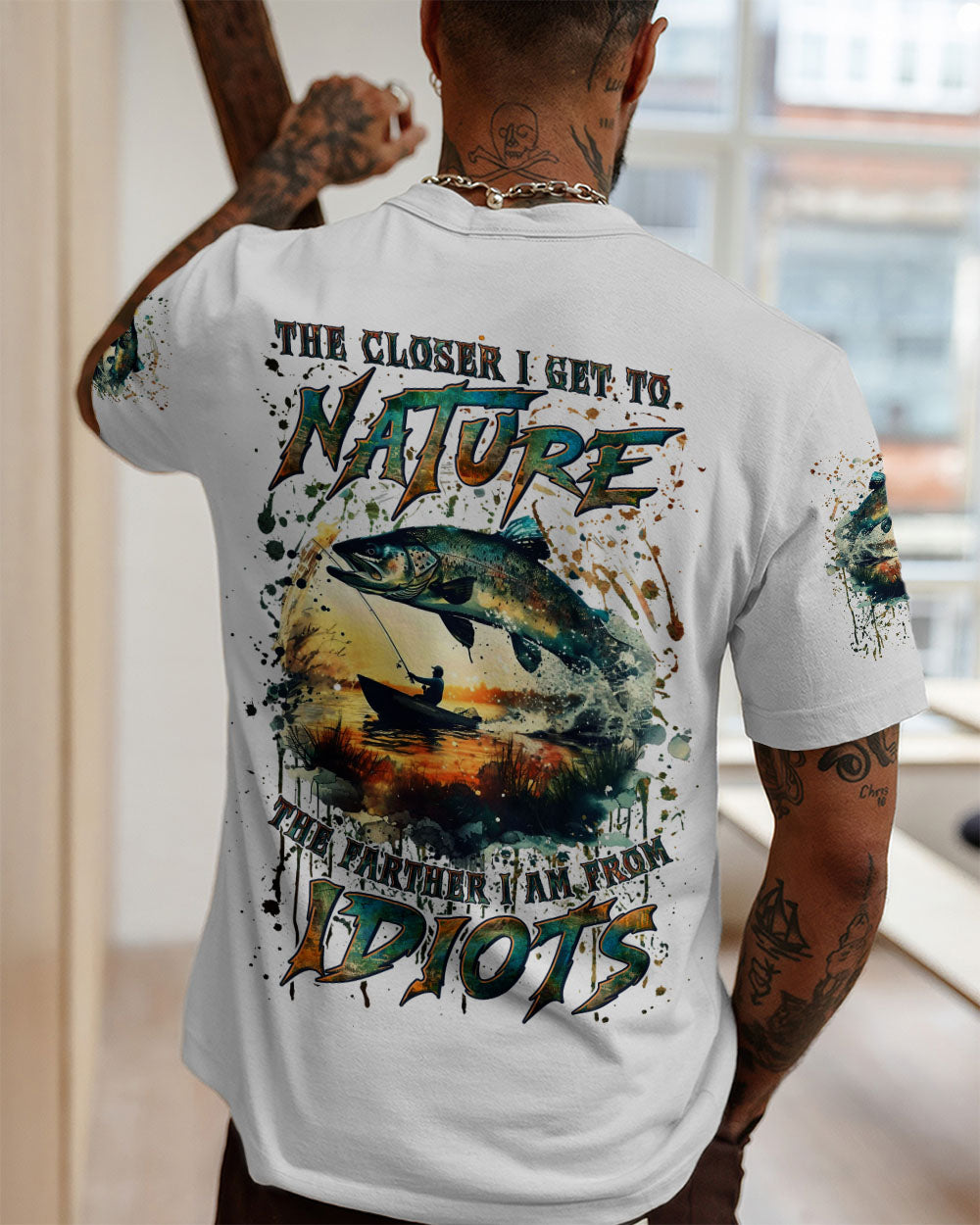 BLISSCORNERS THE CLOSER I GET TO NATURE FISHING ALL OVER PRINT