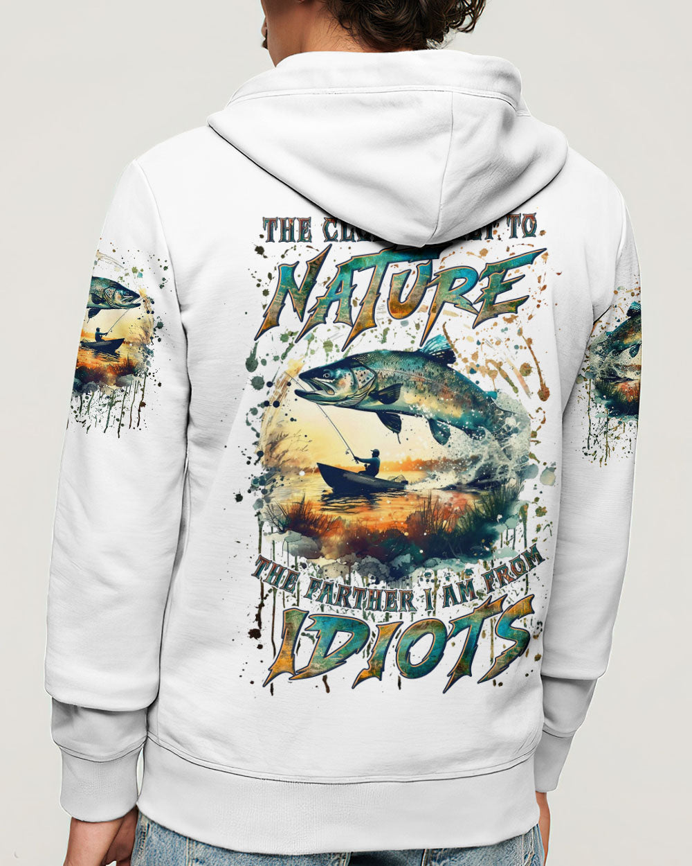 BLISSCORNERS THE CLOSER I GET TO NATURE FISHING ALL OVER PRINT