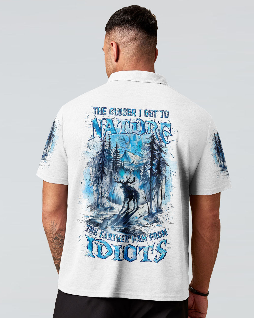 BLISSCORNERS THE CLOSER I GET TO NATURE DEER HUNTING ALL OVER PRINT