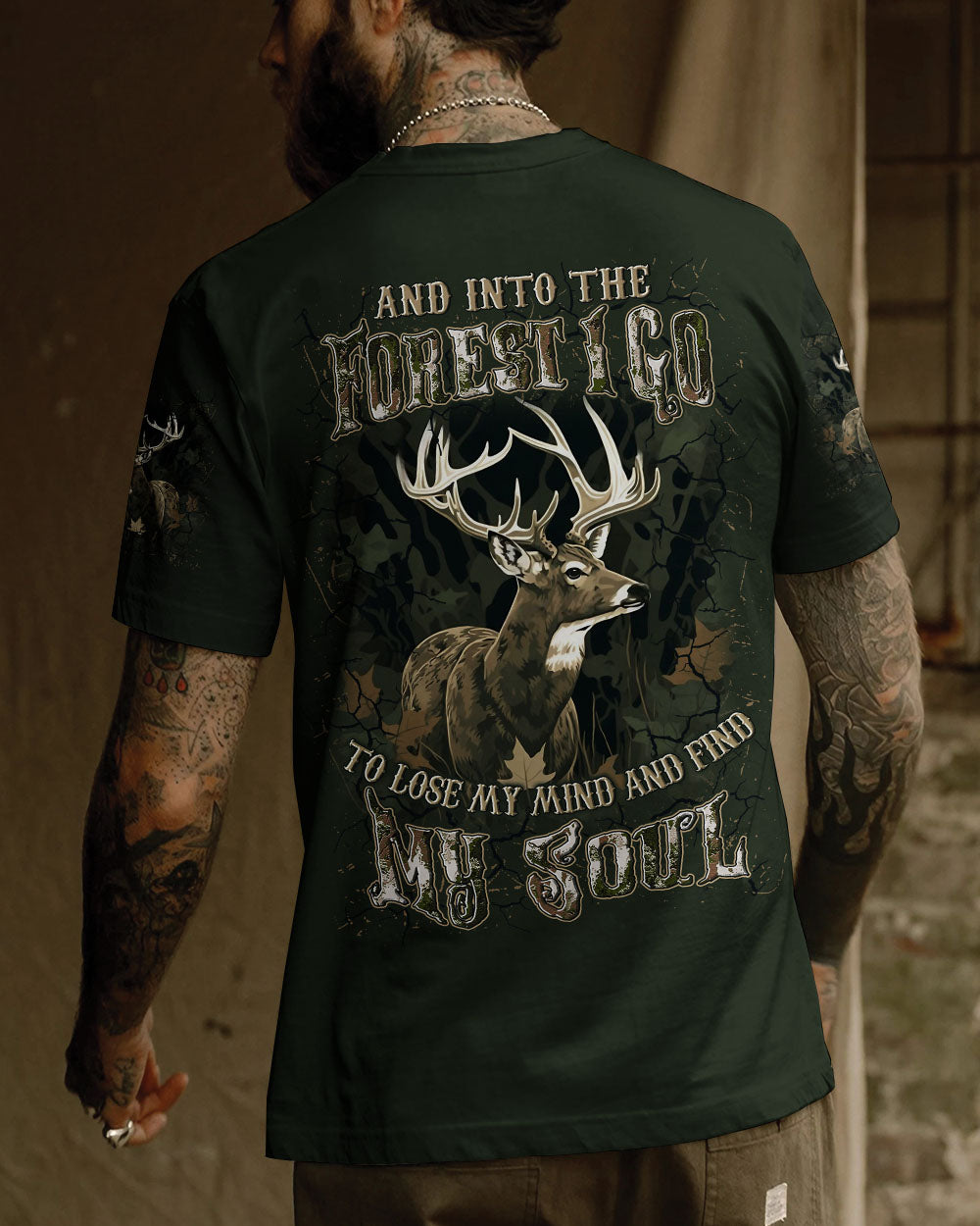 BLISSCORNERS AND INTO THE FOREST I GO DEER ALL OVER PRINT