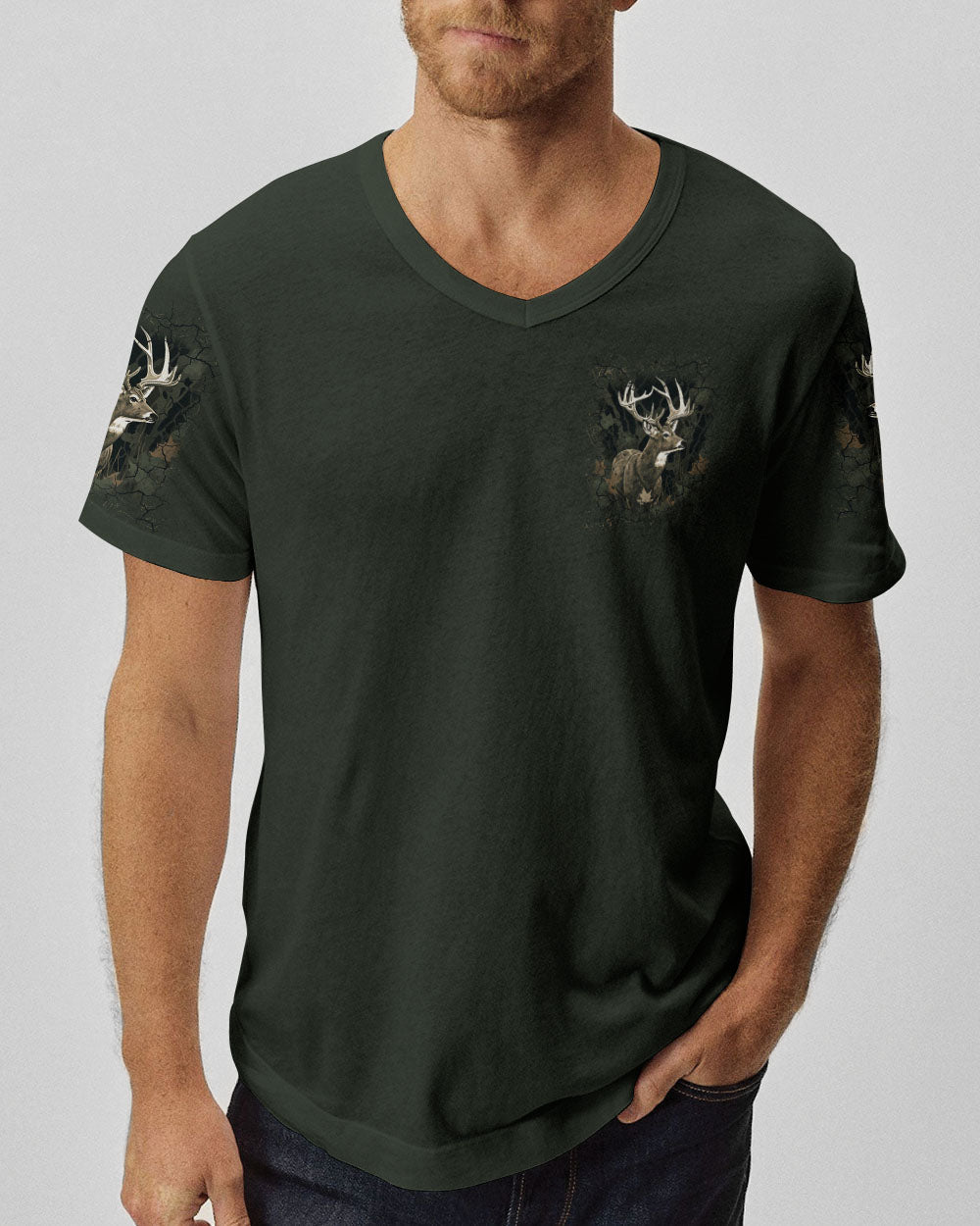 BLISSCORNERS AND INTO THE FOREST I GO DEER ALL OVER PRINT