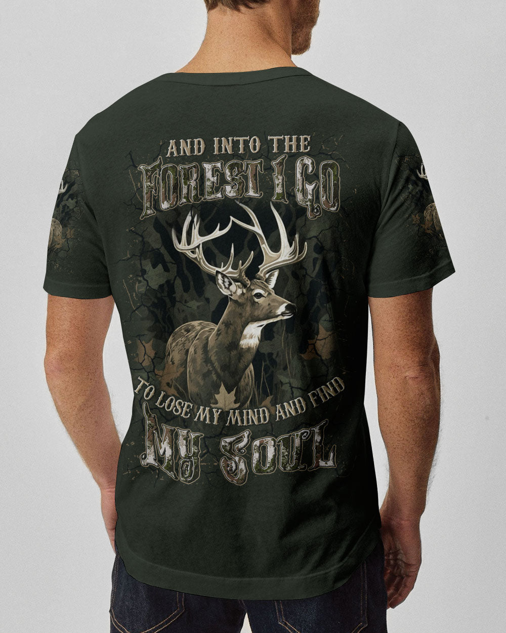 BLISSCORNERS AND INTO THE FOREST I GO DEER ALL OVER PRINT