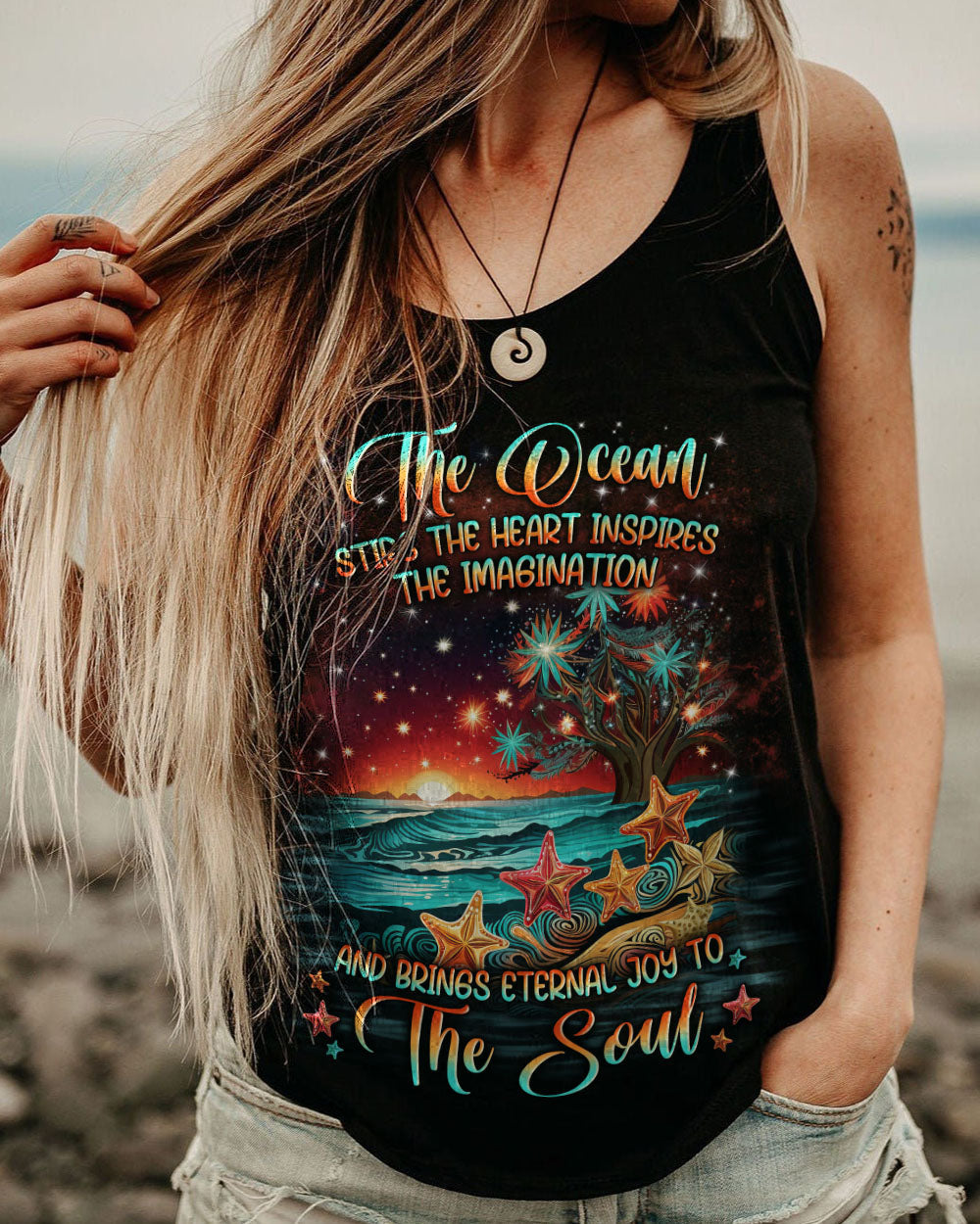 BLISSCORNERS THE OCEAN STIRS THE HEART ALL OVER PRINT