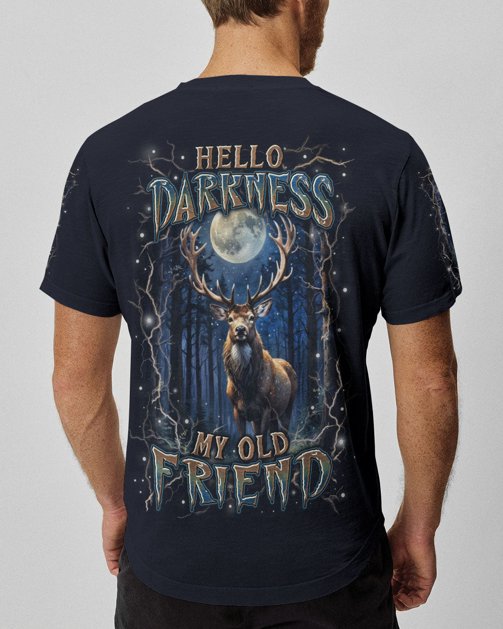 BLISSCORNERS HELLO DARKNESS MY OLD FRIEND DEER ALL OVER PRINT