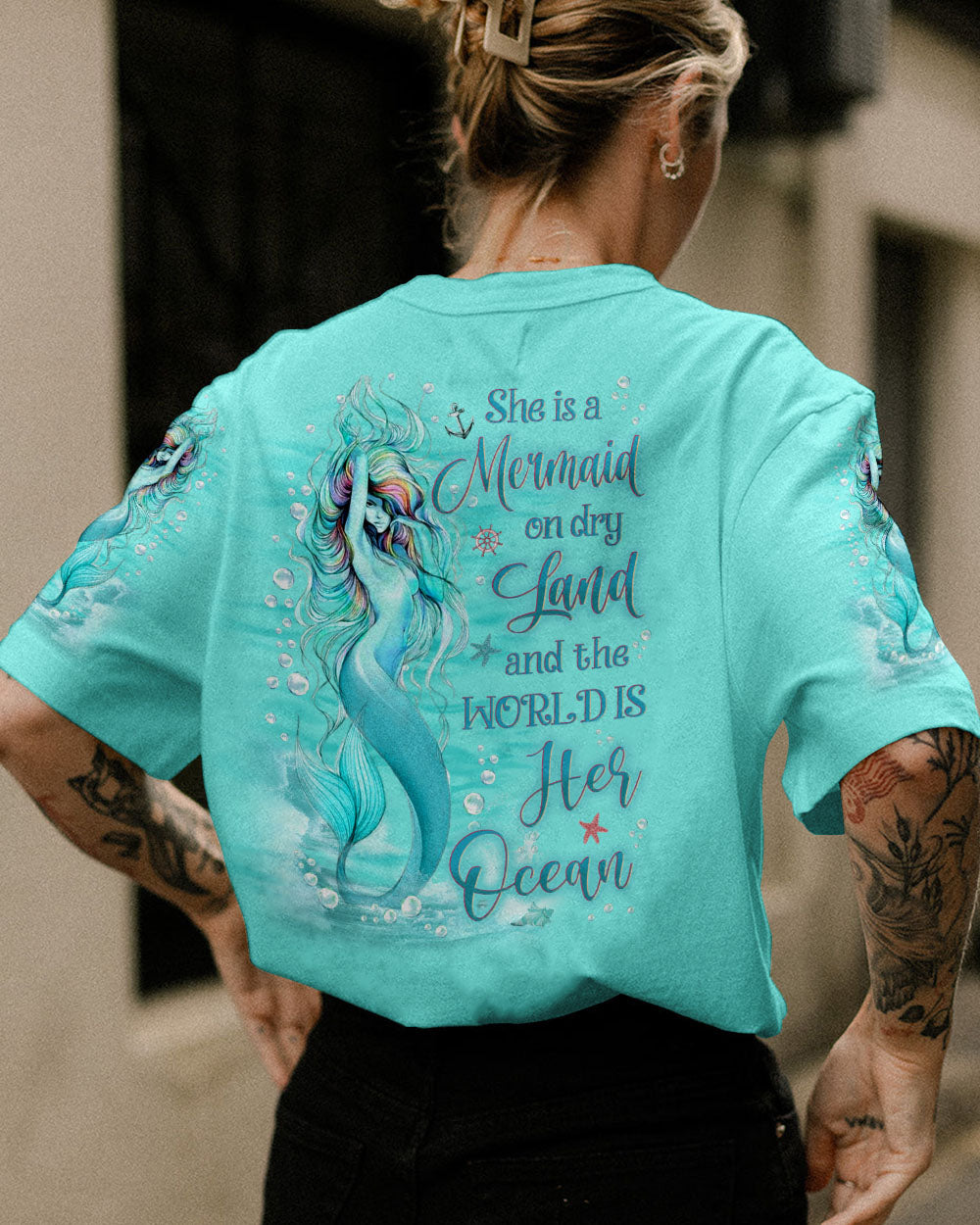BLISSCORNERS SHE IS A MERMAID ALL OVER PRINT