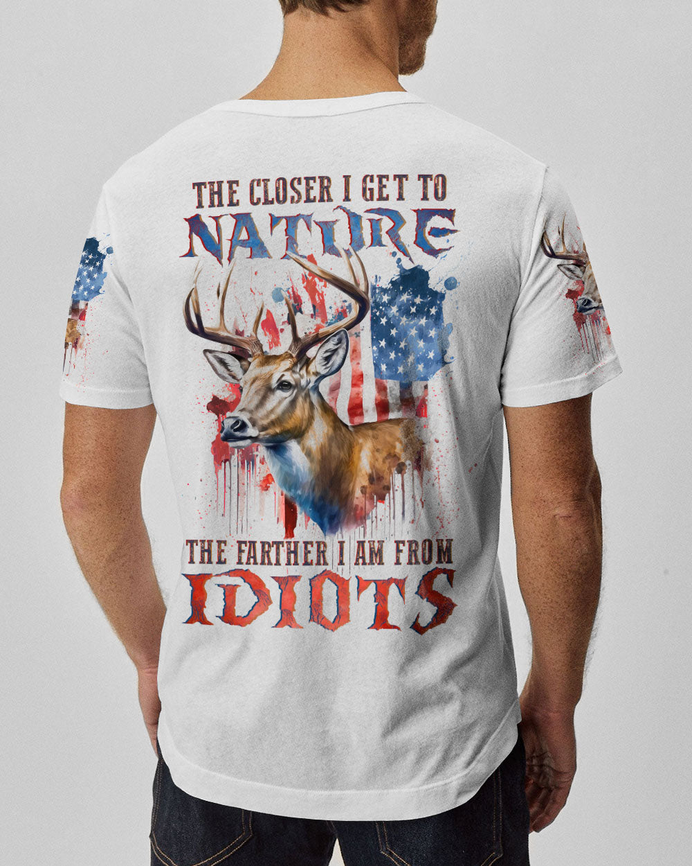 BLISSCORNERS THE CLOSER I GET TO NATURE DEER HUNTING ALL OVER PRINT