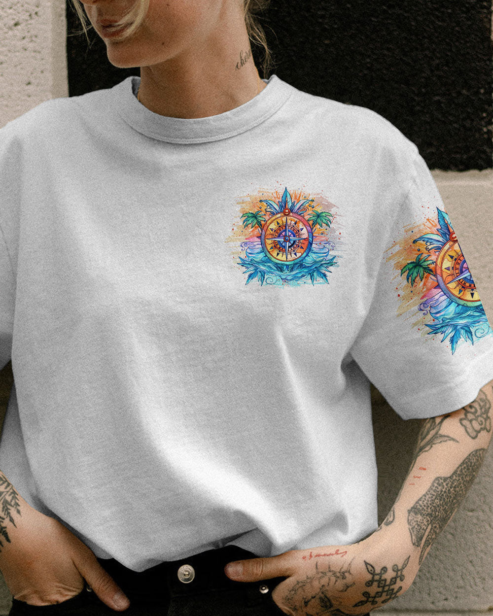 BLISSCORNERS SMELL THE SEA FEEL THE BREEZE ALL OVER PRINT