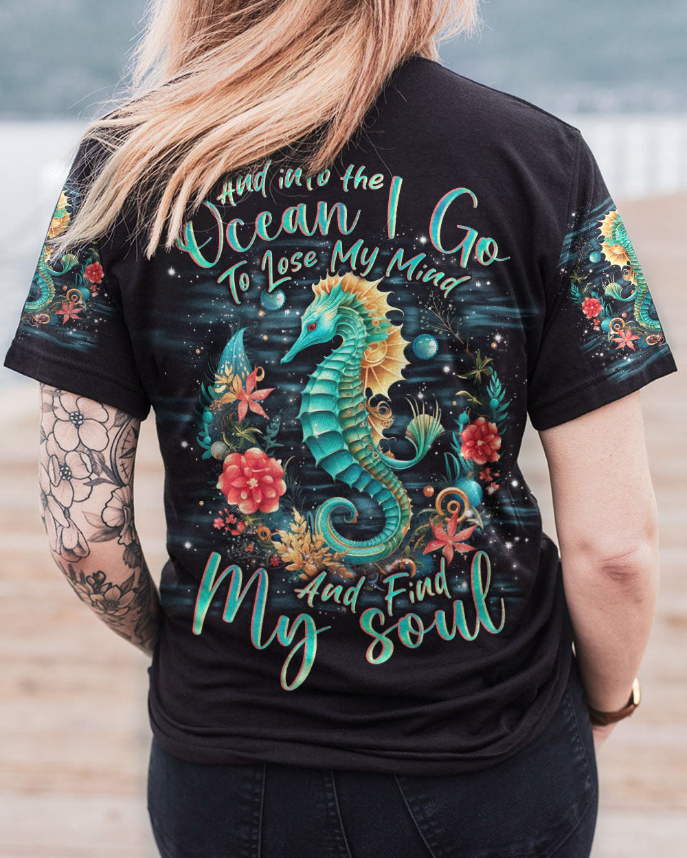 BLISSCORNERS INTO THE OCEAN SEAHORSE ALL OVER PRINT