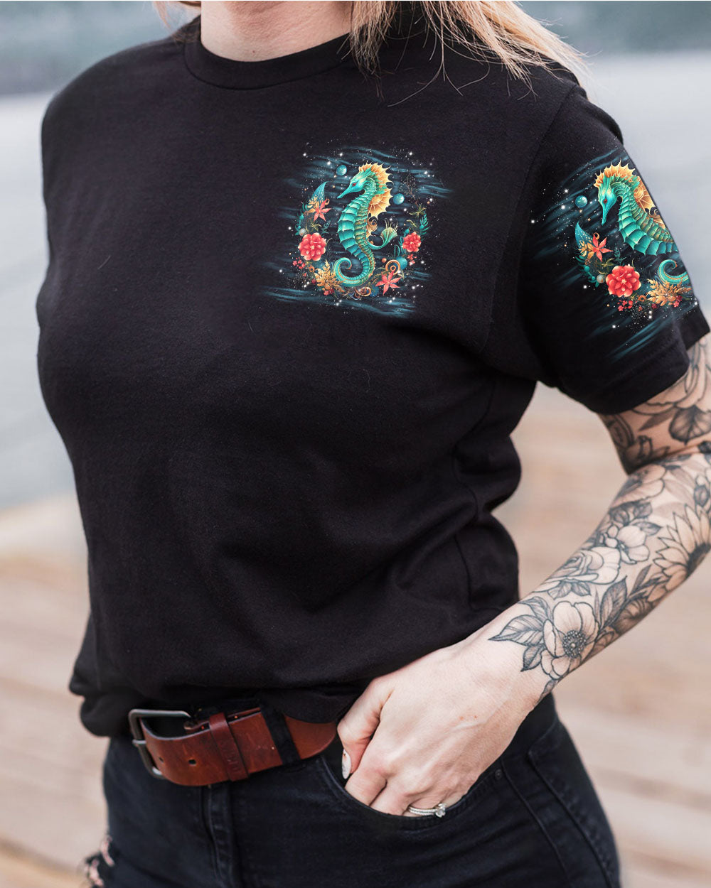 BLISSCORNERS INTO THE OCEAN SEAHORSE ALL OVER PRINT