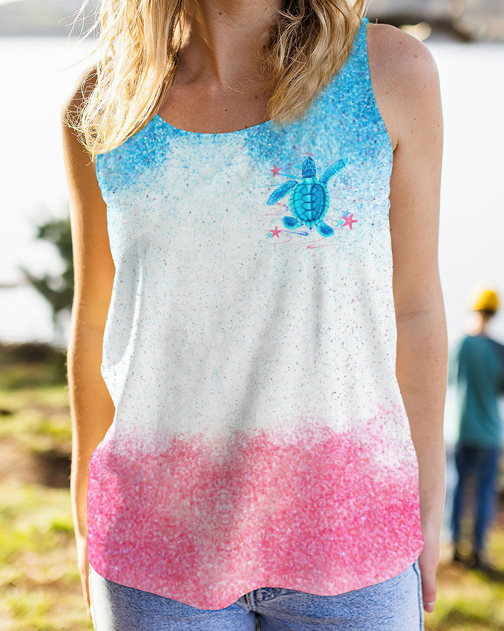 BLISSCORNERS AS FREE AS THE OCEAN TURTLE ALL OVER PRINT