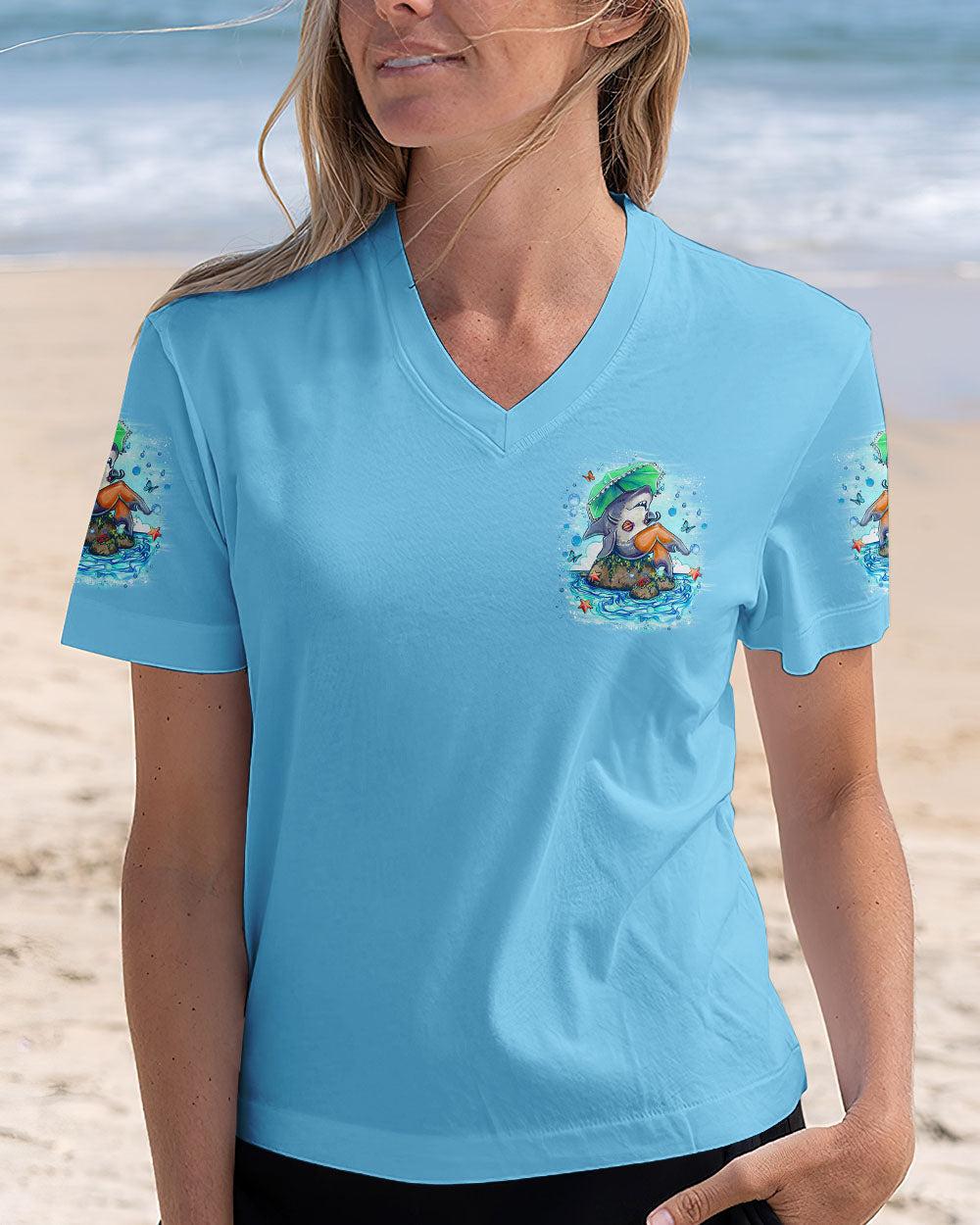 BLISSCORNERS SOME GIRLS ARE JUST BORN SHARK ALL OVER PRINT