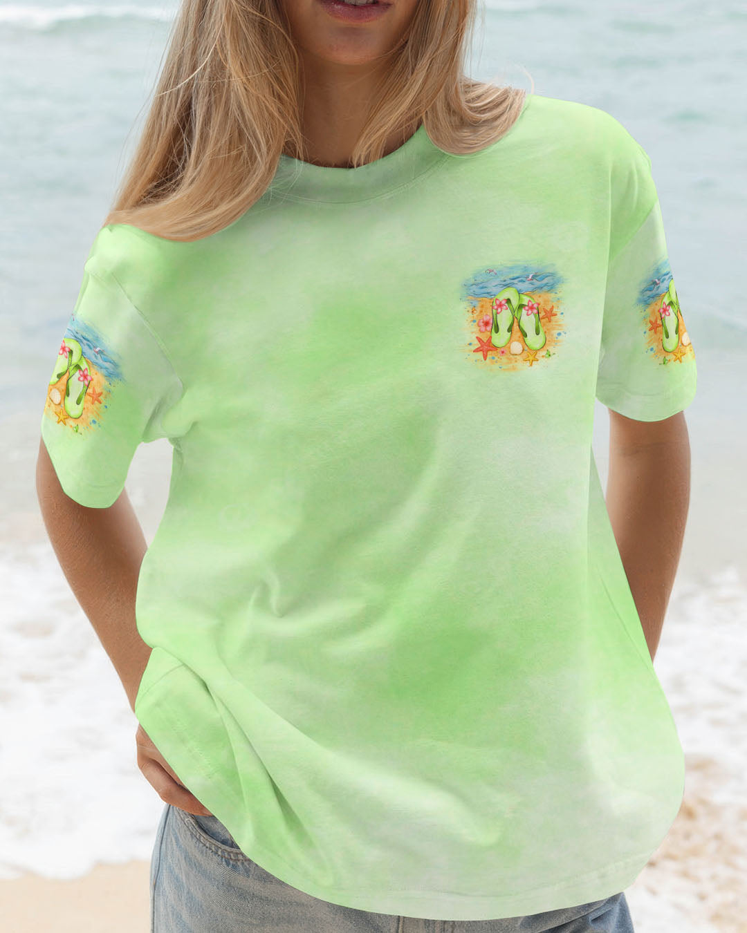 BLISSCORNERS LIFE IS BETTER IN FLIP-FLOPS AND SANDY TOES ALL OVER PRINT